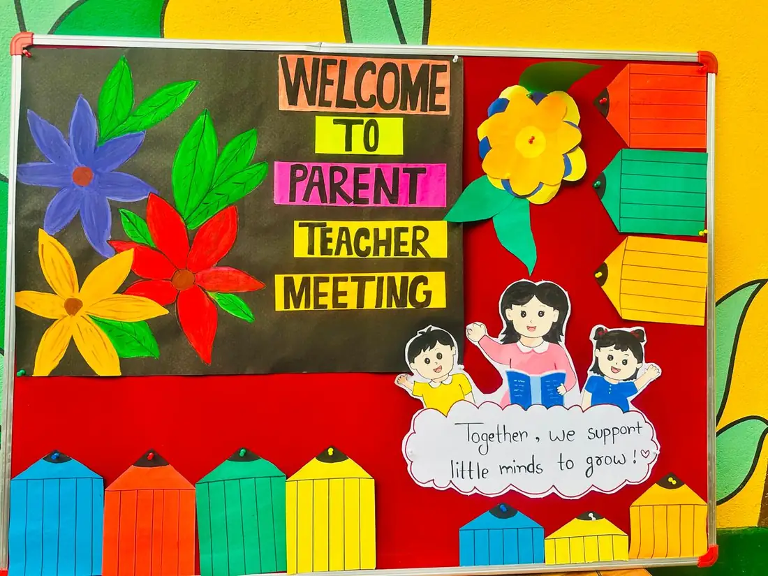 Parent Teacher Meeting notice board at Sanskar International School Hajipur